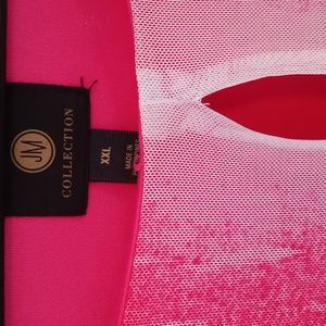 Ladies JM Collection XXL Pink Top w Dalmain sleeve